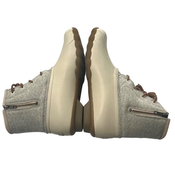 Sperry Saltwater Wool Embossed Thinsulate Duck Boot NEW Oat Women’s 10 Wide - Picture 5 of 12